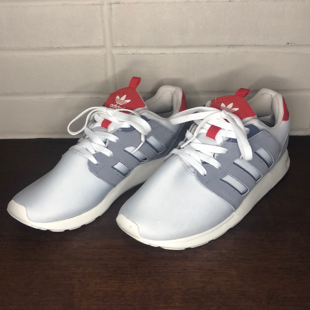 Women ADIDAS Original ZX 500 grey/red sz 9